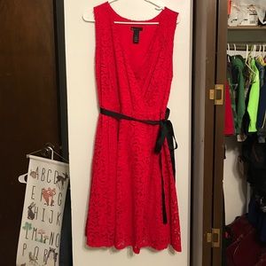 Lane Bryant red lace dress size 24